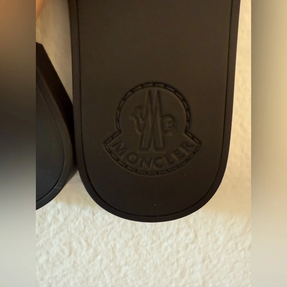 Moncler Women's Mon Slide Sandals, Black, Size 38, NWB!! - Picture 7 of 9